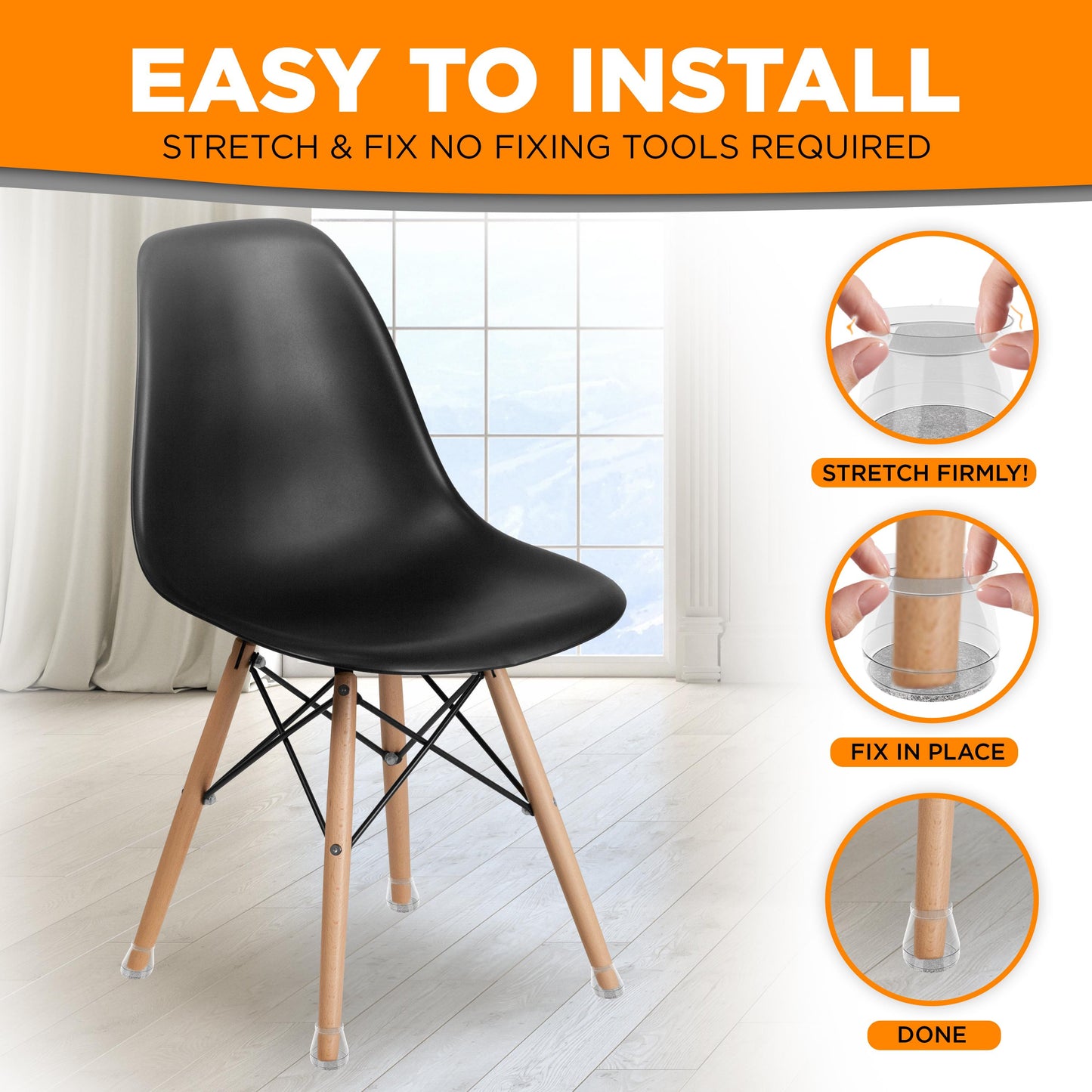 Chair cap buffer silicon 4 pic set