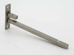 F glass bracket stainless steel 6" 8mm 1 pair