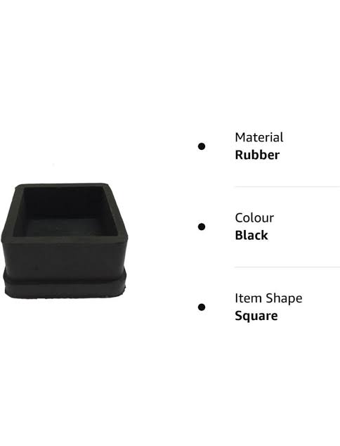 Chair cap square rubber 1½ 12 pic