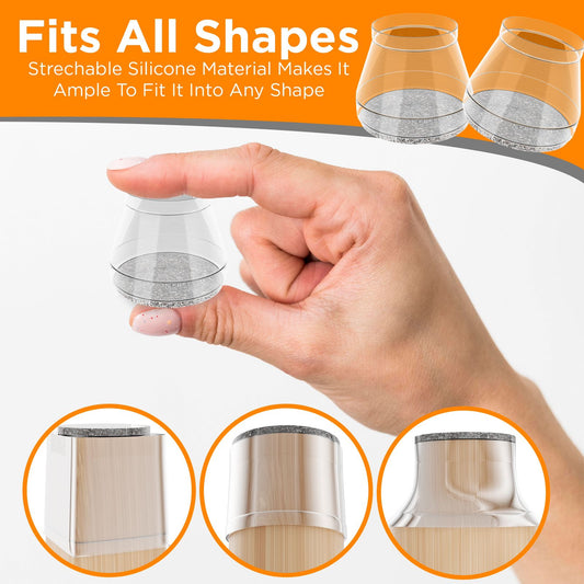 Chair cap buffer silicon 4 pic set